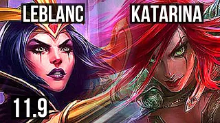 LEBLANC vs KATARINA (MID) | 10/1/8, 1.4M mastery, 400+ games, Dominating | EUW Master | v11.9