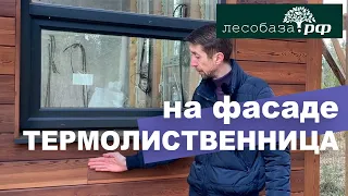 Планкен из термолиственницы на фасаде дома