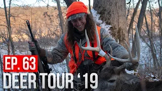 HUGE BUCK ON A TWO MAN DEER DRIVE! - Iowa Public Land Gun Hunting