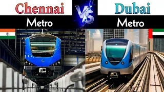 CHENNAI METRO Vs DUBAI METRO Comparison in 2024 || Metro Comparison