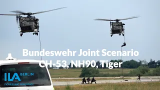 Bundeswehr 6 Helicopters Resue Mission Display at ILA 2024 Berlin