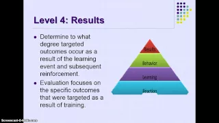 Kirkpatrick's Training Evaluation Model