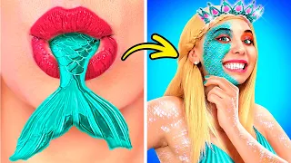 OMG! Eu me transformei em uma sereia 🧜‍♀️ Ideias legais de transformação