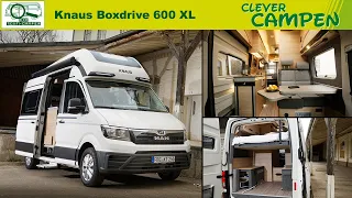 Knaus Boxdrive 600 XL: Cleverer Hubbettgrundriss auf MAN TGE Basis?  - Test/Review | Clever Campen