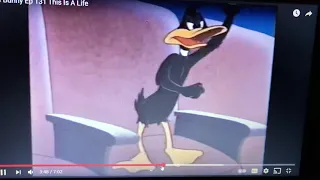 Daffy got hit with an umbrella from Granny