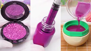 Satisfying Makeup Repair 💜 ASMR DIY and Repair Purple Cosmetic Products #372