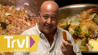 Andrew Cooks Some Puerto Rican Classics | Bizarre Foods with Andrew Zimmern | Travel Channel