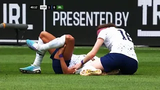 Mallory Swanson nasty knee injury Against Republic of Ireland 💔😔2023 HD