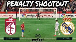 GRANADA - REAL MADRID PENALTY SHOOTOUT - FIFA 22 SIMULATION - LA LIGA