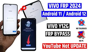 Vivo Frp 2024 - Vivo Y12g Frp bypass | New trick 2023 - Android 11 | Fix Youtube Update