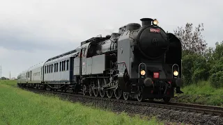 Parní lokomotiva "Ušatá" 464.102 na víkendových jízdách v okolí Prahy (18. a 19.5.2024)