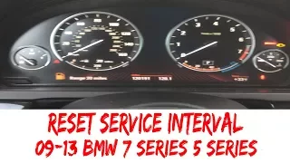 Reset/Change Service Interval 2009-2013 BMW 7 Series 5 Series 2010 2011 2012 740Li 750