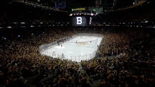 The sound of hockey game. Bruins Playoff Atmosphere