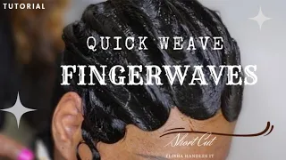 FINGERWAVES🌊are BACK🧯 Quickweave TUTORIAL🦺 | also...HOWTO Close a WEAVE|      Watch & Learn Vibes