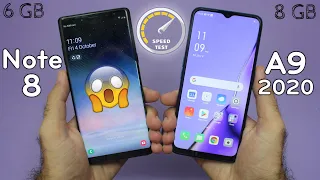 Oppo A9 2020 vs Samsung Galaxy Note 8 Speed Test! 🔥🔥