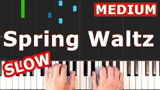 Chopin - Spring Waltz (Mariage d'Amour) - SLOW EASY Piano Tutorial