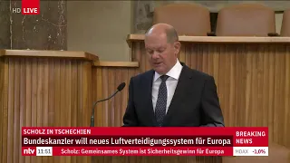 Bundeskanzler LIVE: Olaf Scholz hält Europarede bei Antrittsbesuch in Tschechien