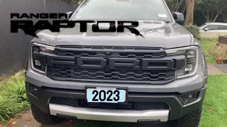 Ford Ranger Raptor 3.0L V6 Eco boost Twin turbo Conquer grey color Exterior and Interior details