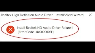 Fix Install Realtek HD Audio Driver Failure in windows 10