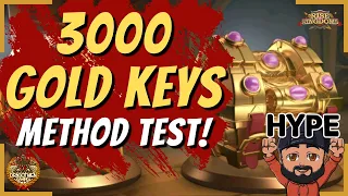 3000 GOLD KEY METHOD TEST! WOW HUGE RESULTS! | Rise of Kingdoms