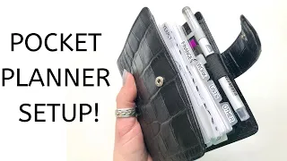 Filofax Pocket Croc Planner Setup | Peanuts Planner Co Inserts Pocket Planner Flip through