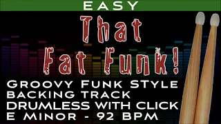 "That Fat Funk" - Groovy drumless funk backing track with CLICK 92 BPM