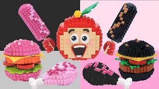 (1 Hour) BLACK PINK LEGO Food with Burger, Fried Chicken,... Stop Motion & Lego Cooking ASMR