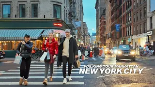 NEW YORK CITY - Manhattan Winter Season, SoHo, Broadway and Lafayette Street, Travel, USA, 4K