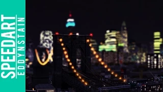 Liberty City Night Panorama - Speedart (#Photoshop)