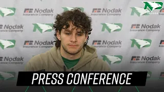 UND Hockey | Dylan James Weekly Press Conference | 10.25.23