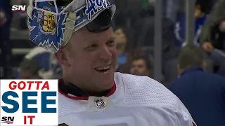 Gotta See It: Best of Emergency Goalie David Ayres' Win Over The Maple Leafs