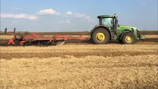 Передпосівна підготовка під посів озимої пшениці після збору сої John Deer 8335R+Horsh Tiger 4MT
