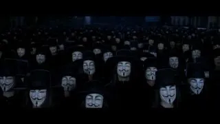 V For Vendetta: Ending scene.