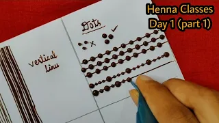 Henna Class day 1 ( part 1) || Henna Classes by Thouseen | Learn Henna Designs with Thouseen