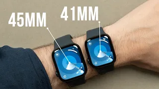 Apple Watch Series 9 - Size Comparison on Wrist! (41mm vs 45mm)