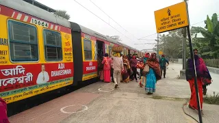 Crowded Staff Special Emu Local Trains Arriving And Departing Balagarh Railway Station