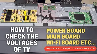 How to check the voltages of TV Power Board, Main Board and WiFi Board etc | LED TV Repair