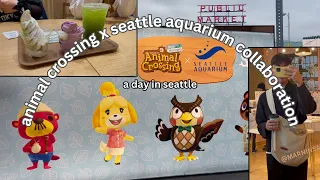 Animal Crossing x Seattle Aquarium Collaboration | day in seattle vlog | Pike Place | The Dolar Shop