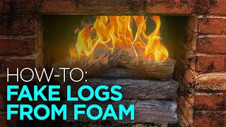 Making Fake Logs From Foam DIY