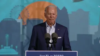 Democratic presidential nominee Joe Biden in Tampa, Florida
