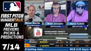 MLB Picks, Predictions and Odds |  First Pitch Daily Baseball Betting Preview | July 14