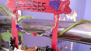 ice cream stick craft for valentine's day / valentine's day special craft#shorts #viralvideo