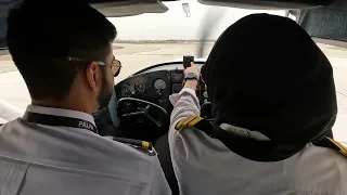 #01 First Training Flight With Karachi Aero Club Including Cockpit and ATC Audio
