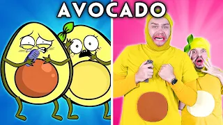 AVOCADO COUPLE WITH ZERO BUDGET! (AVOCADO COUPLE FUNNY ANIMATED PARODY) | Hilarious Cartoon