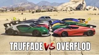 GTA 5 ONLINE - TRUFFADE VS OVERFLOD (WHICH IS FASTEST?) | Bugatti VS Koenigsegg