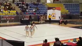 Aerobic gymnastics..trio  gold medal 🏅 Juody jamila aya جمباز ايروبك