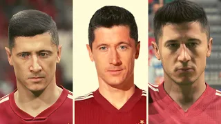 Real Life vs eFootbal 2022 vs FIFA 22 - Bayern Munich Faces Comparison - PS5