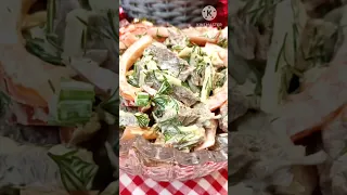 Мясной салат на праздничный стол!