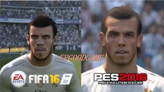 FIFA 16 vs PES 2016 Real Madrid FC Face Comparison Full HD