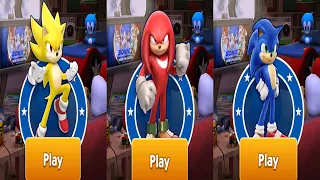 Sonic Dash x Sonic the Hedgehog 2 - MOVIE SUPER SONIC VS MOVIE KNUCKLES VS MOVIE SONIC